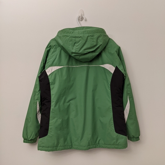 COLUMBIA Waterproof Ski Jacket, Green, XL - Picture 3 of 16